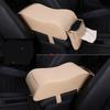 Thicken Car Armrest Pad Leather Arm Rest Protector Mat Auto Protection Cushion  Car Interior