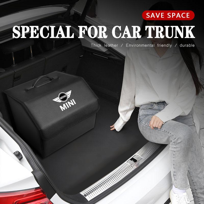 Car Trunk Storage Box High-capacity Leather Organizer Case For MINI Cooper JCW Countryman Clubman Cabrio Paceman Coupe R56 F56