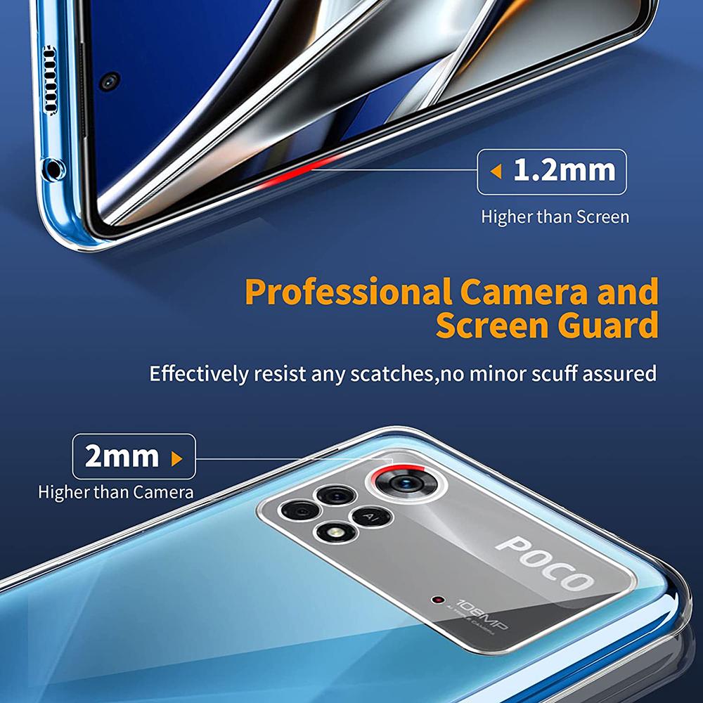 Fine Hole Protection Ultra-thin Transparent Clear TPU Case For POCO X4 Pro 5G Silicon Soft Case For Xiaomi Poco X4 Pro 5G Cover