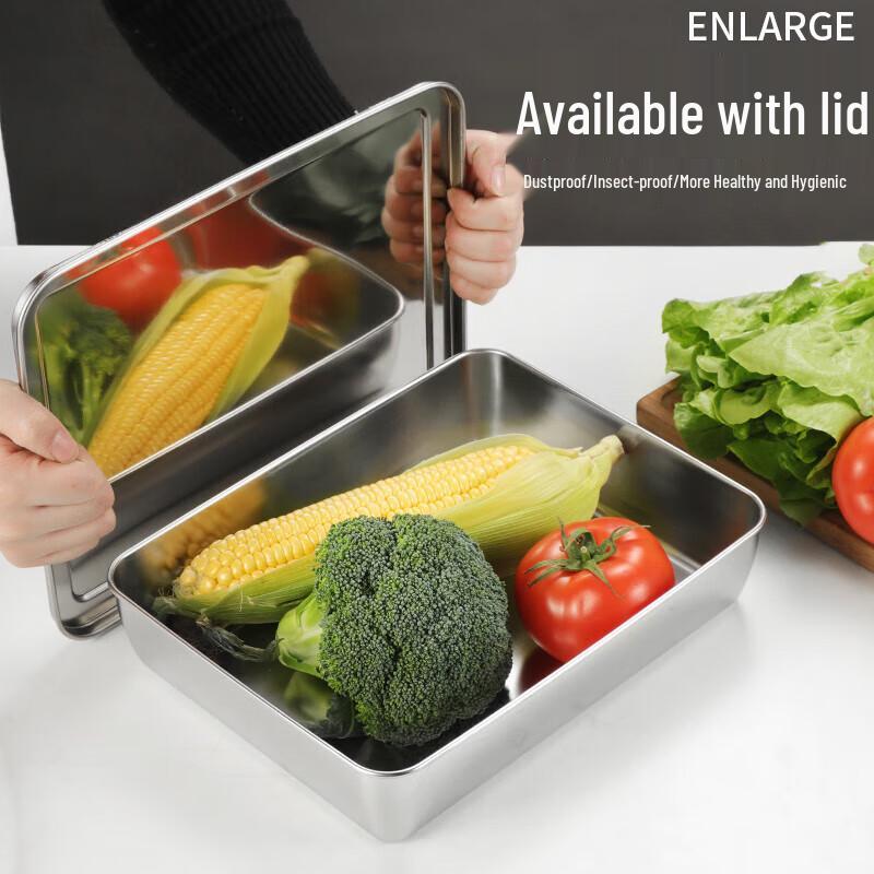 Japanese Style 316 Stainless Steel Rectangular Baking Tray