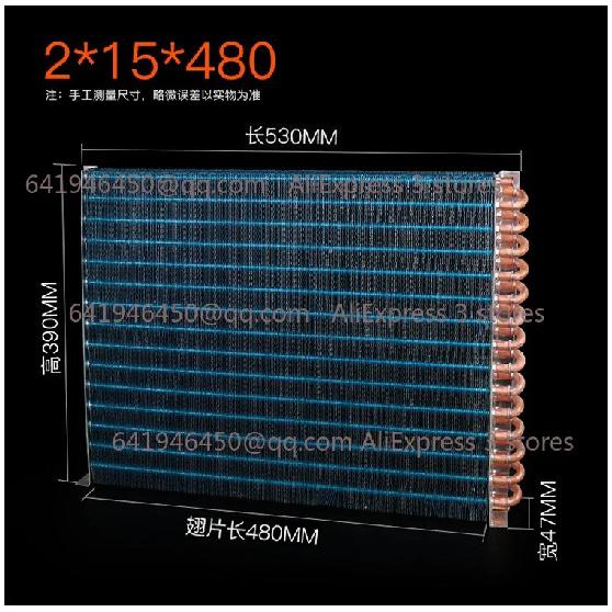 1PCS Copper Tube Heat Exchanger for Physical Cooling Condenser Coil Refrigerator Aluminum Fin Heat Exchanger Small Without Shell