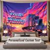 Truck Car (37) Theme Custom Tapestry Personalized Custom Name Text Wall Hanging Tapestry Home Decor Background Cloth