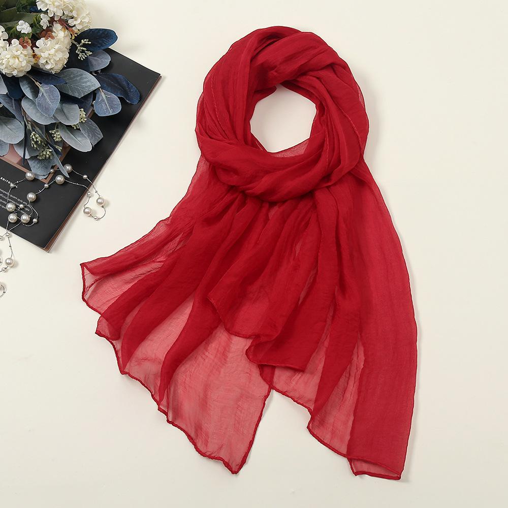 Eșarfă Chiffon Culoare Solidă 70*170cm Șaluri Pelerină Protecție Solară Plajă Eșarfe de Cap Multifuncționale Moi Eșarfă Subțire Simplă Bandană