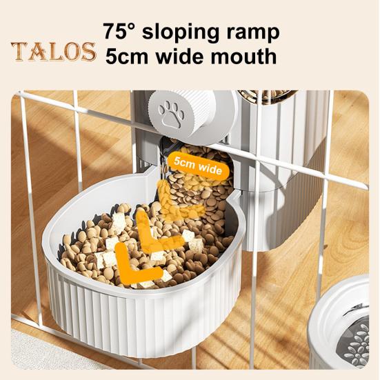 Hanging Cage Automatic Pet Feeder 520ML Small Pet Water Dispenser 1200ML Auto Food Feeding Bowl for Puppy Kitten Rabbit Chinchilla Hedgehog Ferret