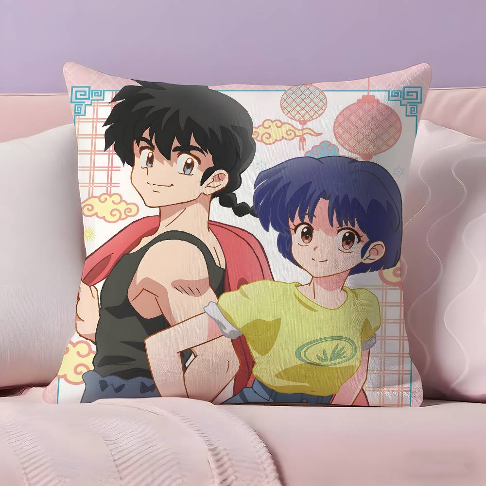 Anime R-Ranma Kissenbezug Kissenbezug Ultraweicher Hautfreundlicher Stoff Wolkenähnlicher Komfort & Verdeckter Reißverschluss