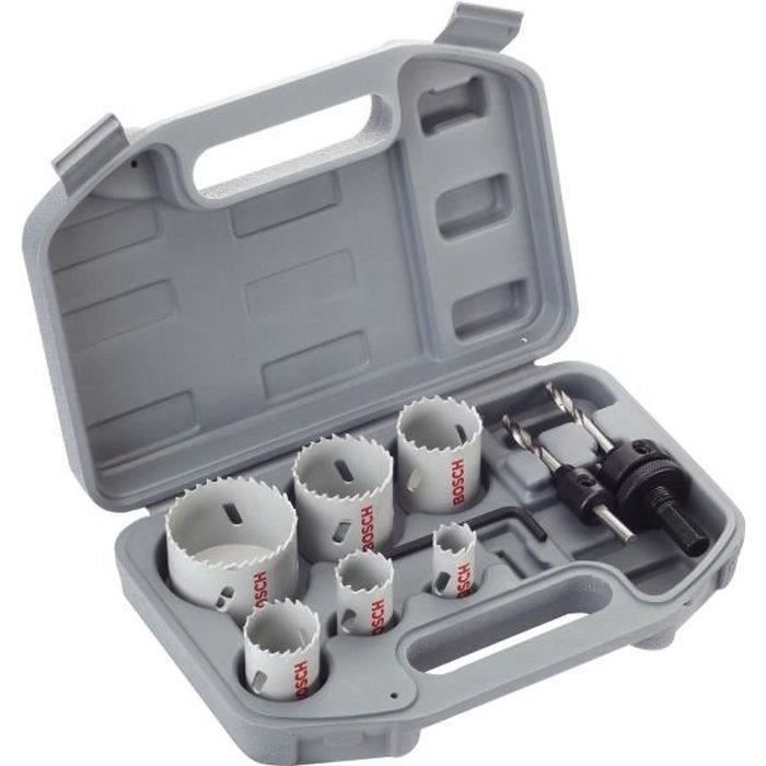 Coffret de 9 pièces de scies trépans bimétal HSS pour électricien - BOSCH