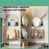 Modern Minimalist Suction Pot Cover And Cutting Board Rack With Wall Mount For Kitchen Organization