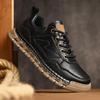 Oddychające Retro Skórzane Buty Outdoorowe Miękkie Wygodne Odporne na Ścieranie Męskie Buty Projektantów Sneaker Nowe Męskie Buty Codzienne Wysoka Jakość