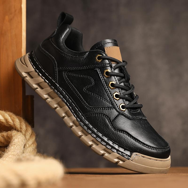 Prodyšné Retro Kožené Outdoorové Boty Měkké Pohodlné Odolné proti Opotřebení Pánské Designové Boty Tenisky Nové Pánské Ležérní Boty Vysoká Kvalita