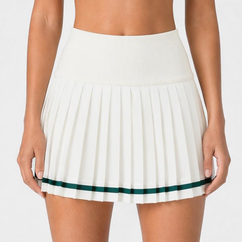 Womens High-Waisted Athletic Skort With Pockets Anti-Show Through Running Gym Tennis Skirt