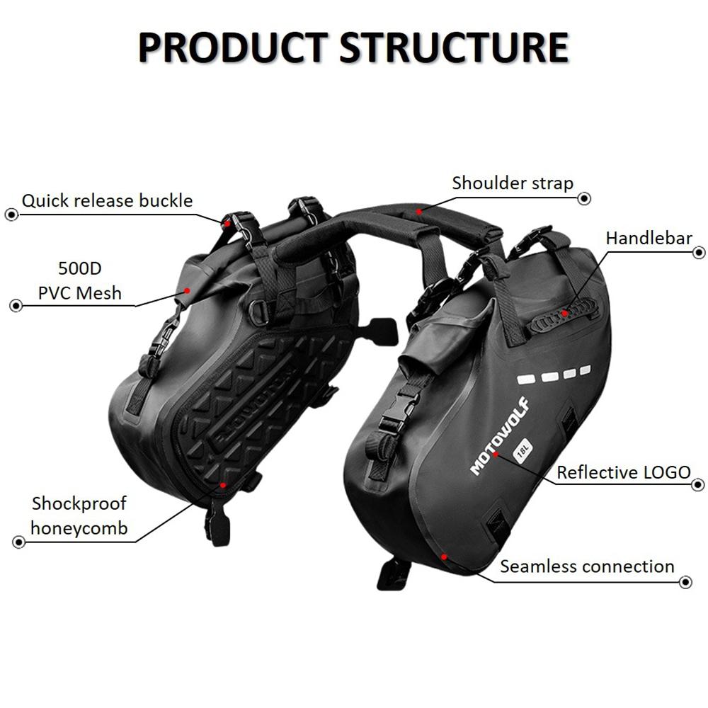 Waterproof MotorcycleTravel Luggage Saddlebags Motorcycles Universal Side Bag For BMW Honda Kawasaki Yamaha Honda Side Bags