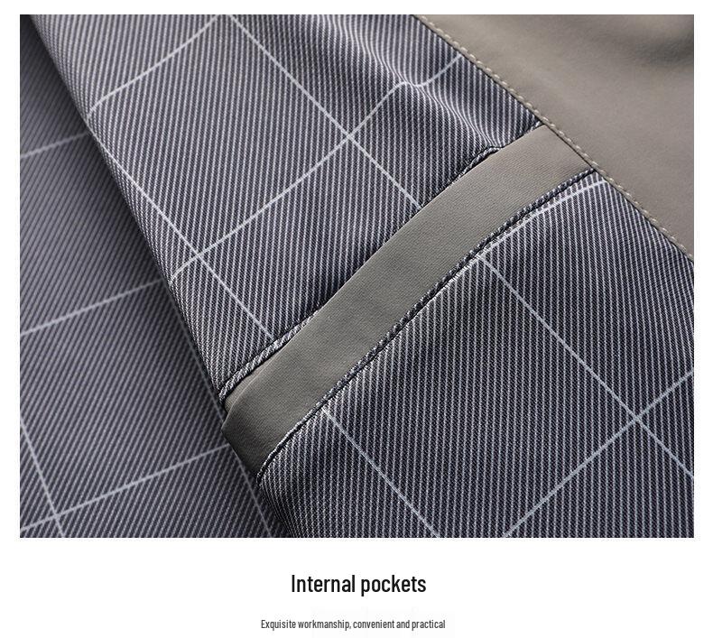 Men's Windproof No-Iron Business Casual Lapel Jacket for Spring and Autumn