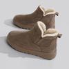Snow Boots Women's Autumn and Winter New Winter Cotton Boots with Fleece Thickened Boots Fashionable Warm Short Cotton Shoes Non-slip Boots