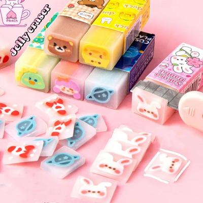 2 darab aranyos radír diák Kawaii rajzfilm állat ceruza radír Lovely írószer tartós radír diák iskolai kellékek