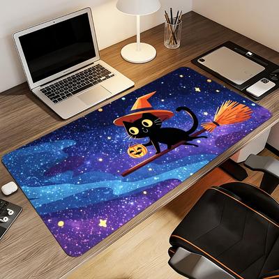 Witch Cute Cat Mouse Pad L Computer Accessories Office Game Table Mats Rubber AntiSlip Gaming Keyboard Mousepad Desk Pads 40x90