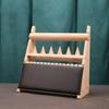 Elegant Wood Rings Holder Necklace Display Stand Fashionable Jewelry Display Rack Wood Texture for Jewelry Organization