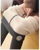 Women's High-Waist Lambswool & Cotton Leggings - Thick, Warm, Velvet-Lined, Butt-Lifting Autumn Pants