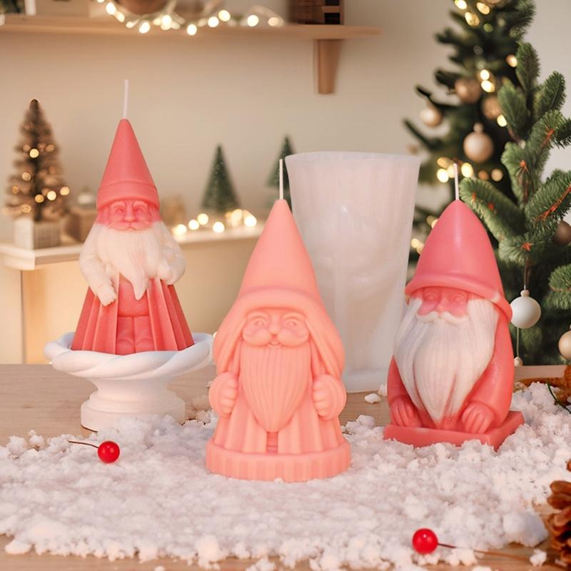 Santa Clause Shaped Silicone Soap Mold DIY Silicone Candle Molds Clay Mould Soap Making Molds Silicone Material for Soap