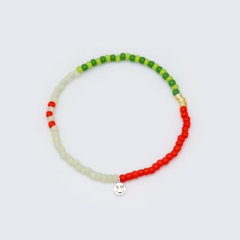 BONBEAU Color Beads Stripe Layered Bracelet