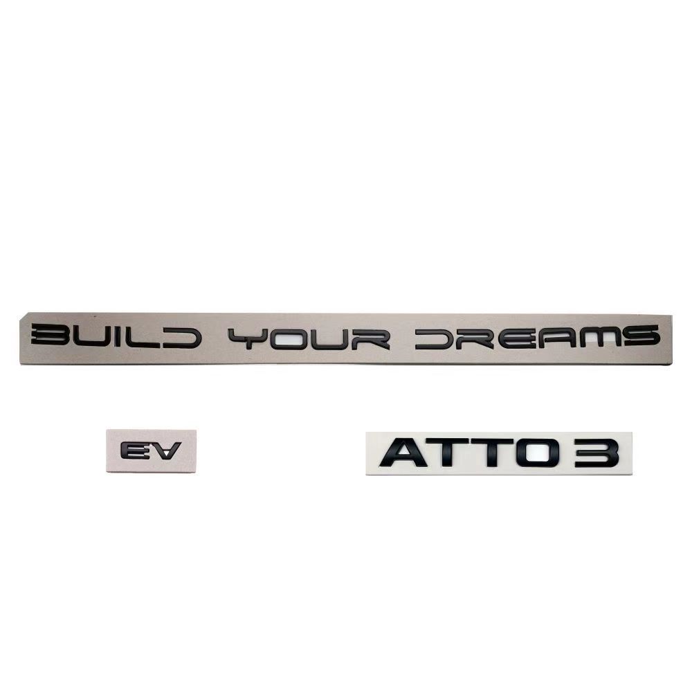 3D ABS Chrome Black Logo BYD Emblem Letters Stiker Car Trunk Badge For BYD SEAL QIN HAN SONG Plus ATTO3 SEAL U Accessories
