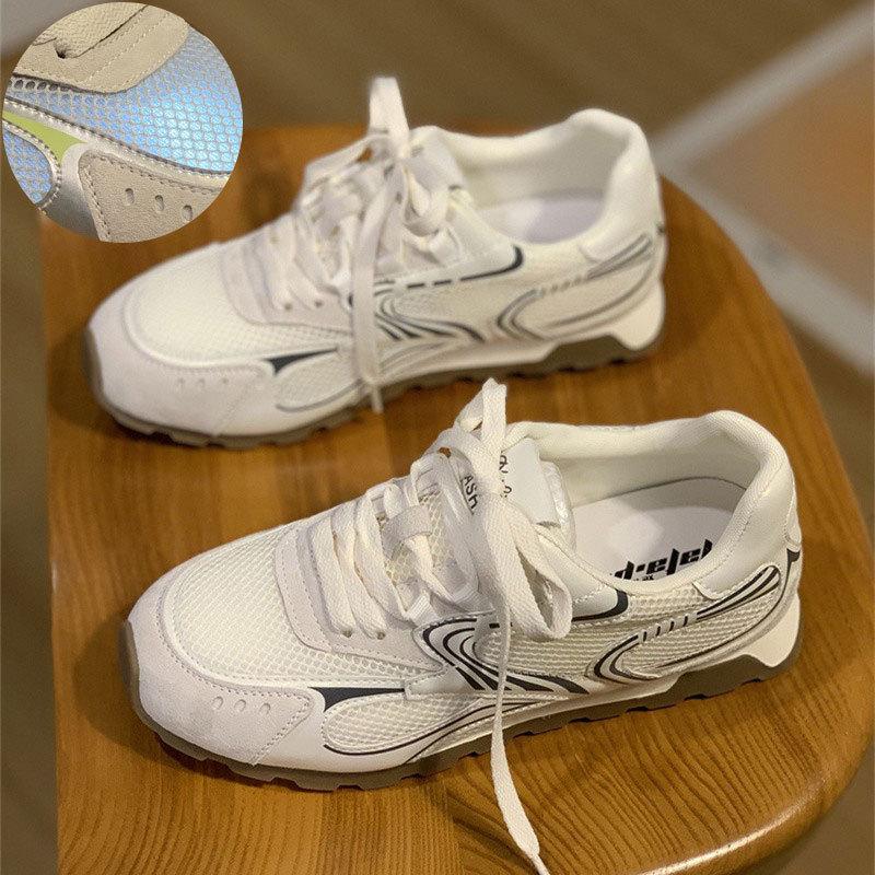 

Ретро сетчатые дышащие повседневные кроссовки спортивные кроссовки Форрест Гамп женские 2025 новые летние кроссовки с цветовой блокировкой 40 белый