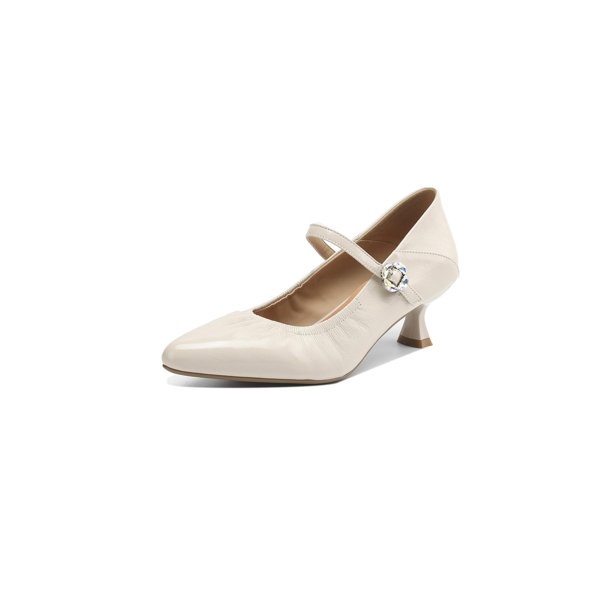 

Французские туфли-лодочки на шпильке женские новые модели 2025 года с юбками, вечерние туфли, неглубокий носок с женскими туфлями Мэри Джейн 39