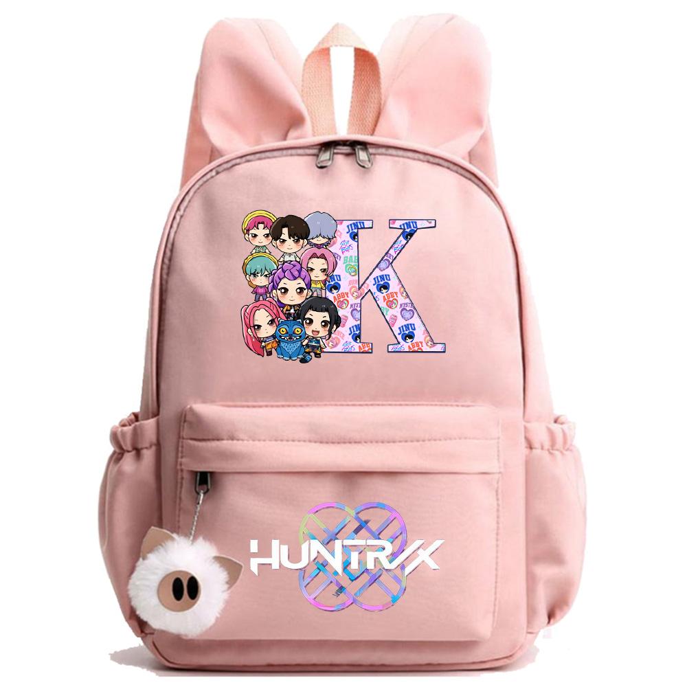 26 Engelska Bokstaven K-Pop Tryckt Ryggsäck Student Tonåring Bokväska för Pojke Flicka Skolväska Barn Gåva Kvinnor Stor Kapacitet Resväska Mochila