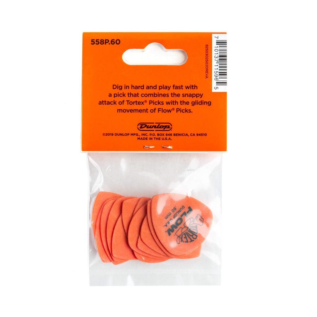 JIM DUNLOP Jim Dunlop 558P060 Tortex Flow 12 Pieces Pack 0.60 Player's