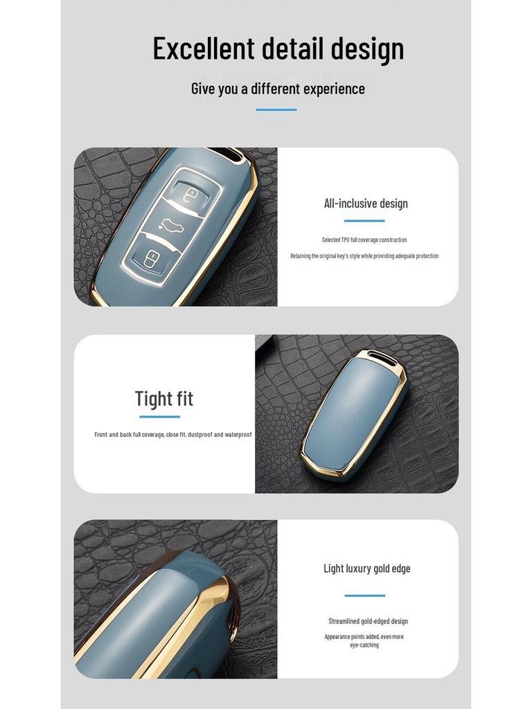 Fits Geely Key Case Cover for Emgrand GS, Boyue, New Million, GL Smart, Borui, Vision X6, Car Shell Buckle