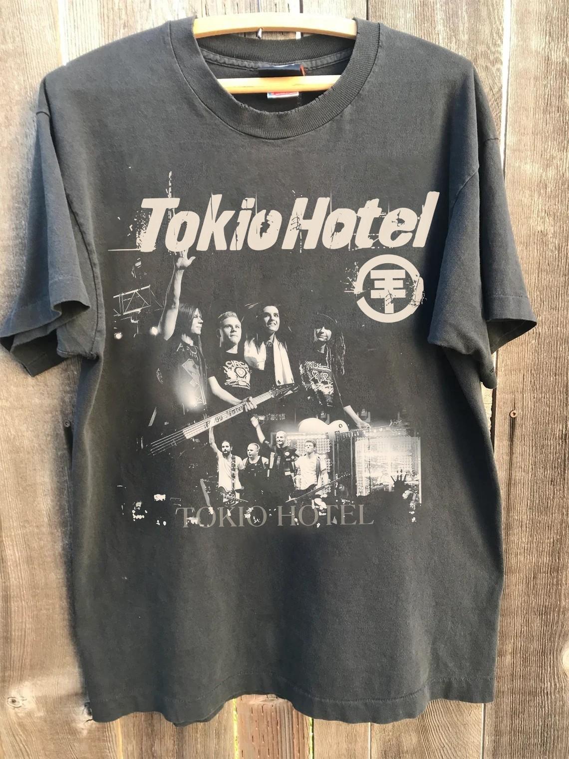 Tokio Hotel Рок-группа Графическая черная Футболка Унисекс Мужчины Женщины HA0948 XXXXL