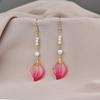 Trendy Retro Glass Dangle Earrings: Fashionable, Simple, and Stylish Accessory for Women