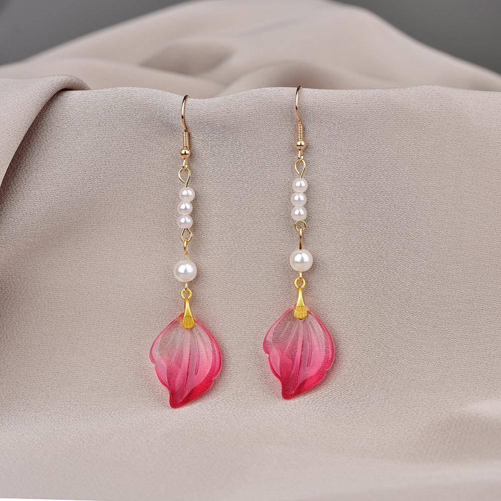 Trendy Retro Glass Dangle Earrings: Fashionable, Simple, and Stylish Accessory for Women