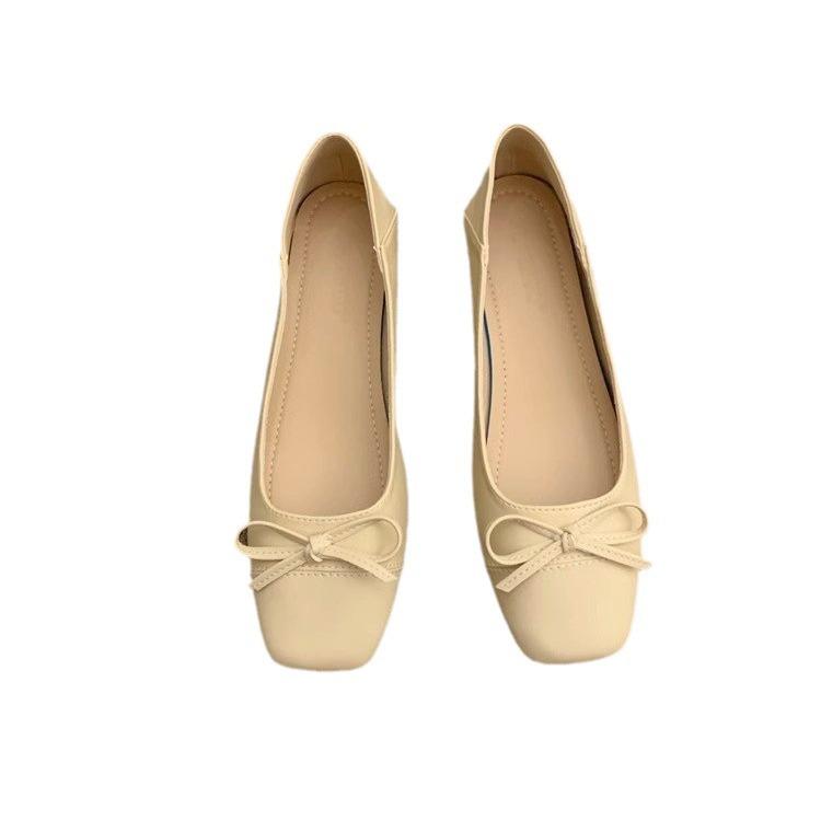 Low-heeled Single Shoes Women's 2025 New Spring Shallow Mouth Gentle Wind Evening Shoes with Skirts Mary Jane Women's Shoes Grandma Shoes