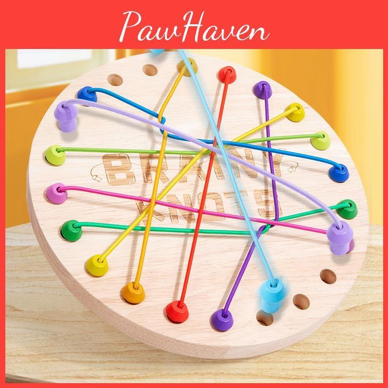 Rope Wooden Challenge Toy For Kids Logic Development Parentchild Interaction