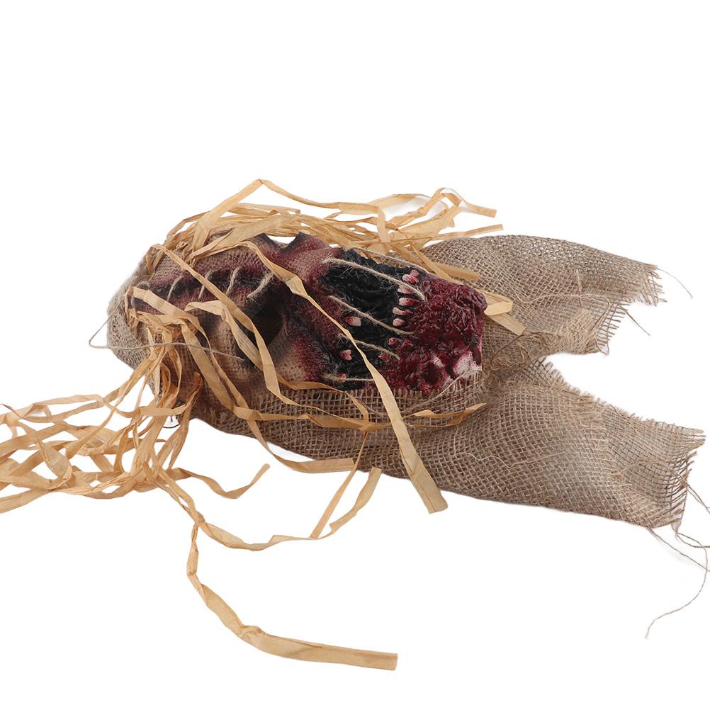 Halloween Scary Face Cover Creepy Scarecrow Headgear Halloween Fancy Dress Cosplay Costume Props