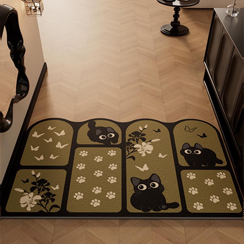 Cartoon Mimi Non-Slip Door Mat - Easy Clean, Dirt-Resistant, Cuttable Silk Loop Foot Pad for Home