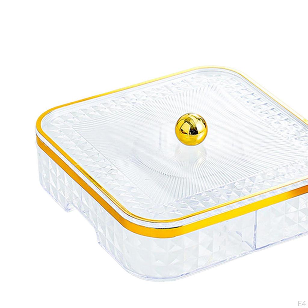 5-Compartment Serving Tray for Snacks And Fruits, Portable Food Container