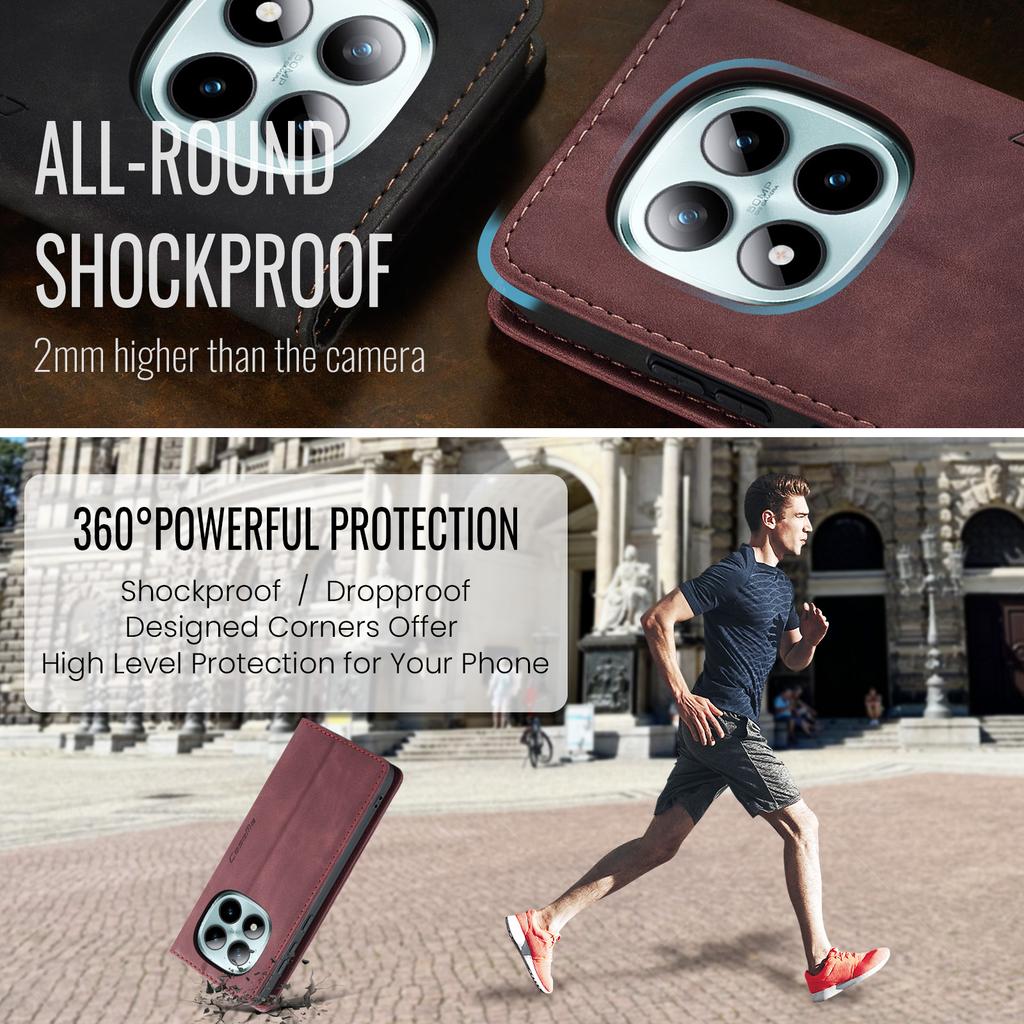 Luxury Retro Case for Xiaomi Redmi Note 15 Pro+ 5G Multiple Card Slots Stand Function Phone Cover for 15 Pro+ 5G Leather Wallet