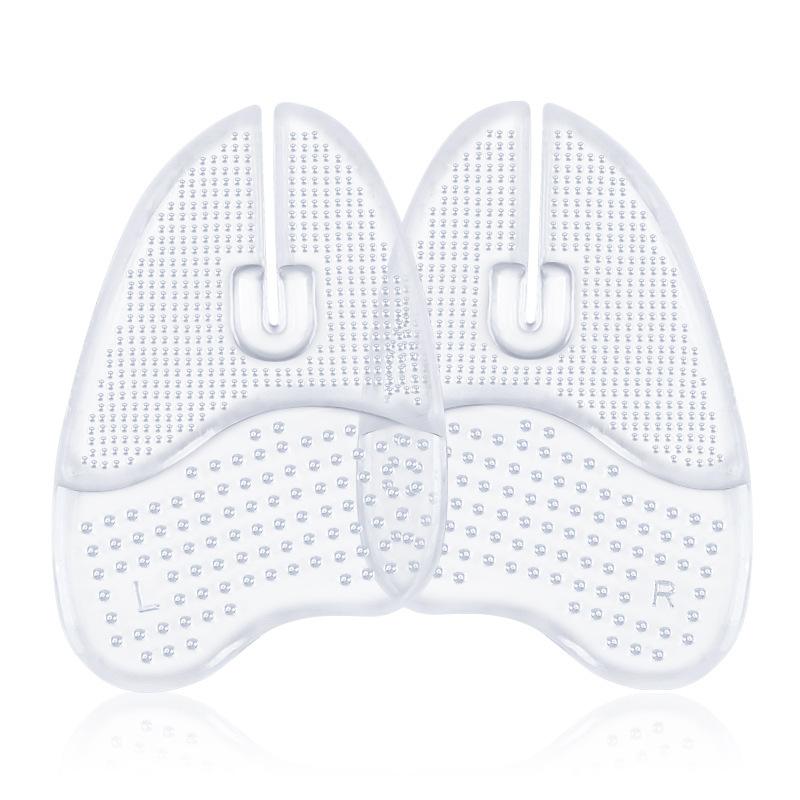 Flip-flops Pinch Foot Front Pad Invisible Self-adhesive Half-palm Granular Non-slip Shock-absorbing Sole Pad for Slippers Sandals