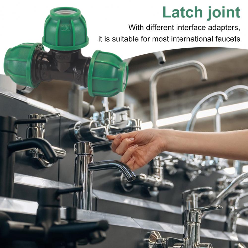 Quick In-Line Tap Connector Garden Hose Connector with Corrosion Resistant 3-way Pipe Fittings Universal Leakproof for Outdoor