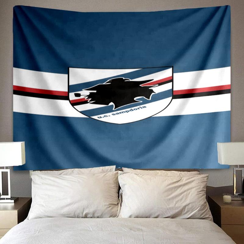 Sam-pdoria Team Emblem Printed Tapestry, Fabric Tapestry Wall Hanging Decoration for Bedroom, Living Room, Dorm Room Home Party Fan Gifts