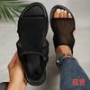 European And American Large-Size Cool Slippers Summer New Casual Flat-Bottomed Breathable Mesh Sandals