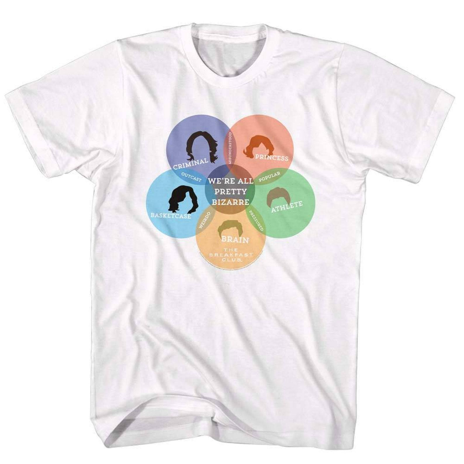 Breakfast Club Venn Diagram White Adult T-Shirt L