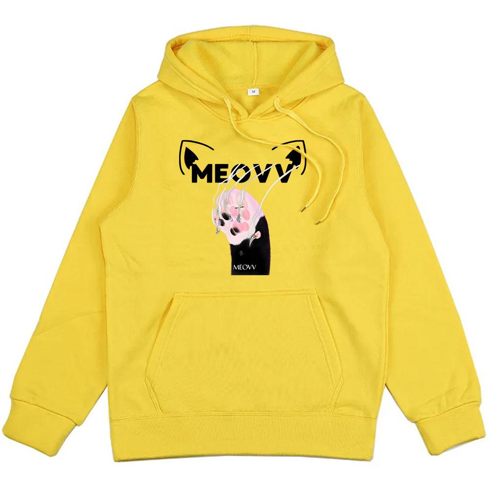Girls Band Meovv Meow Hoodies Cartoon Kawaii Graphic Printing Sweatshirts Casual Cute Women Men Pullovers Hooded Clothing
