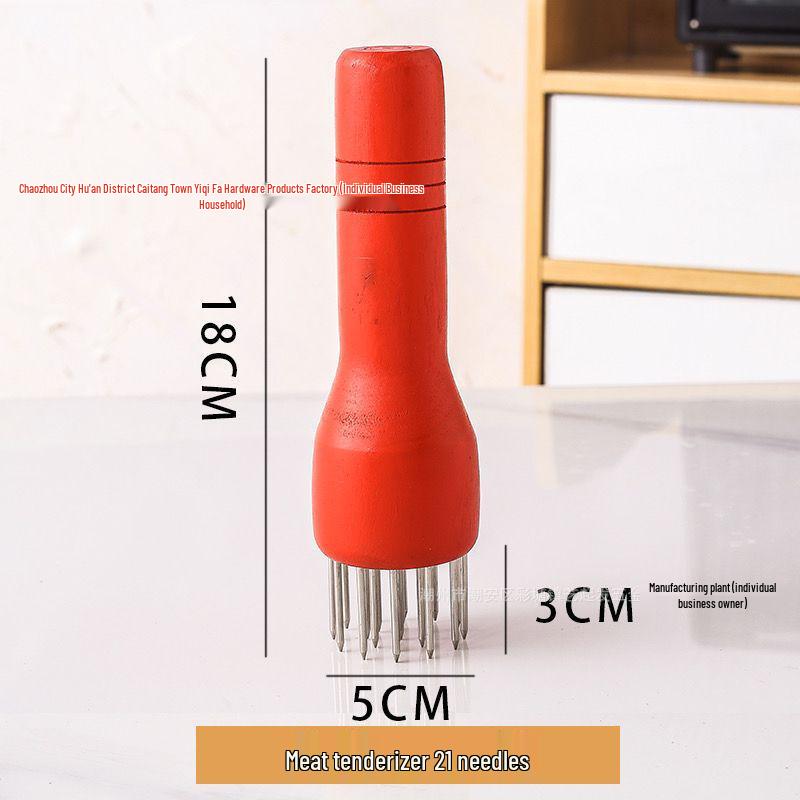 Stainless Steel Meat Tenderizer Tool - Piercing Hammer for Steak, Pork, and Pork Belly