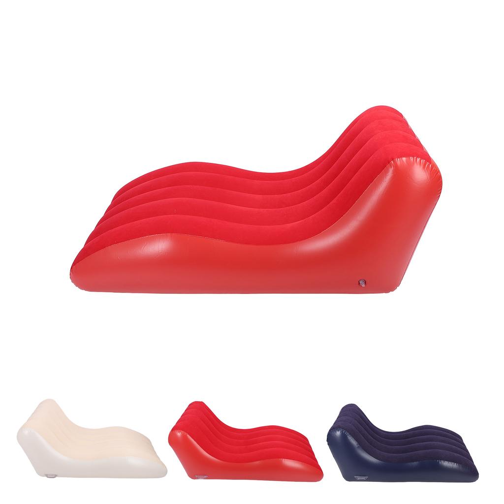 Inflatable Lounge Chair Skin Friendly Easy To Inflate Comfortable Fit Inflatable Sofa Aesthetic PVC Stable Support for Picnics