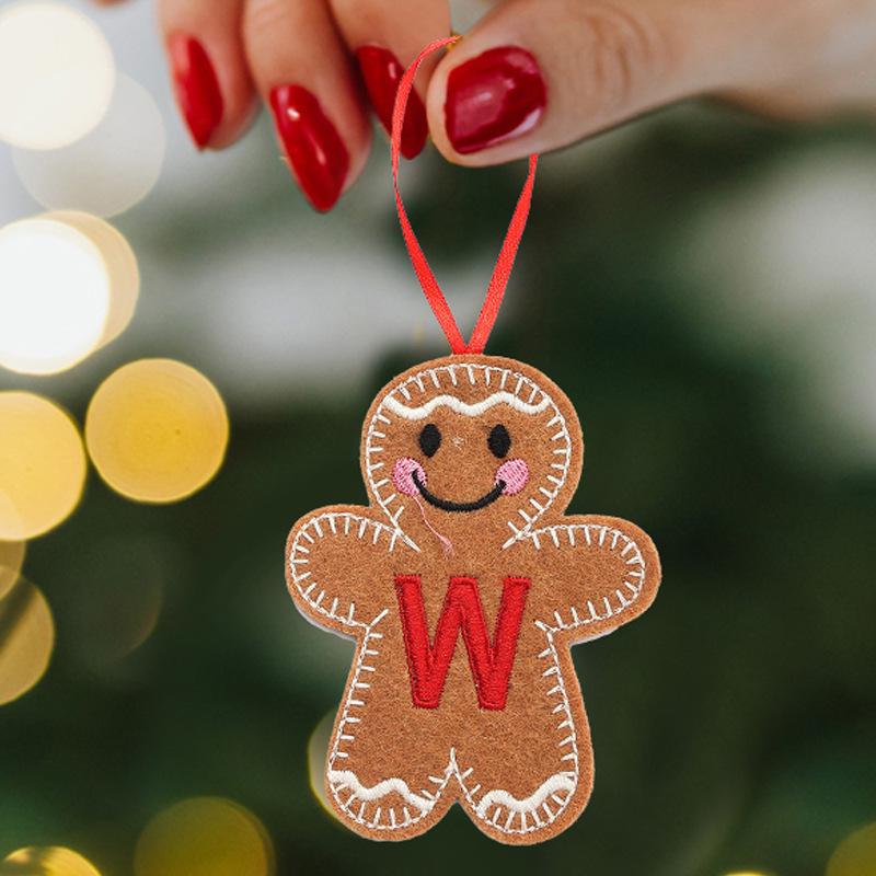 Christmas Gingerbread Man Ornaments: Festive Alphabet Hanging Decorations