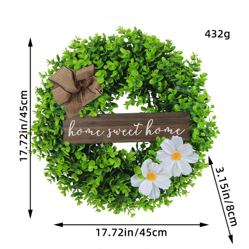 Christmas, Wreath In Front of The Door, Decorations, Eucalyptus, Small Fresh, Signboard Wreath, Decorative Door Hanging