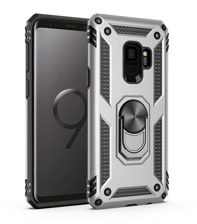 

Протиударний чохол для Samsung Galaxy S9 S20 Ultra S8 S10 Plus Note 9 8 A51 A71 Note8 Note9 S9Plus A50 A70 Тримач кільця Підставка Чохли Samsung S20 Ultra срібний