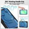 For Samsung Galaxy Tab A11/A9 Case Rotating Kickstand PC + TPU Shockproof Tablet Cover with Shoulder Strap
